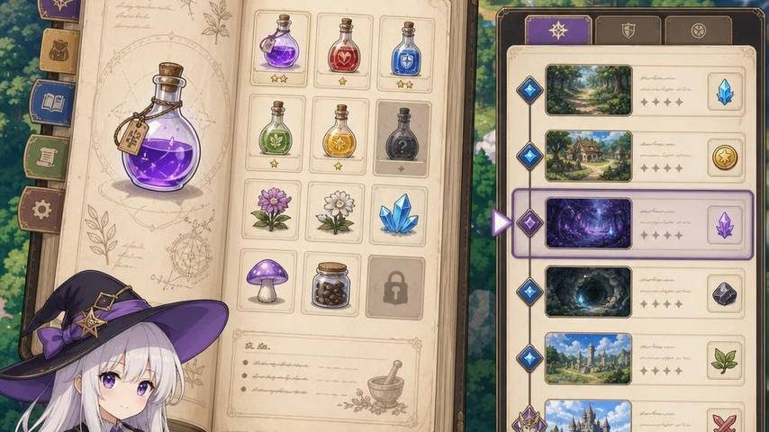 魔女秘药 探索场景 玩法截图 7